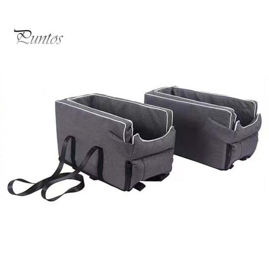 Bil kjæledyrreir Liten hundebilsete senterkonsoll Vanntett boosterseng Trygg bærbar hundebilholder med justerbare stropper for katter og hunder