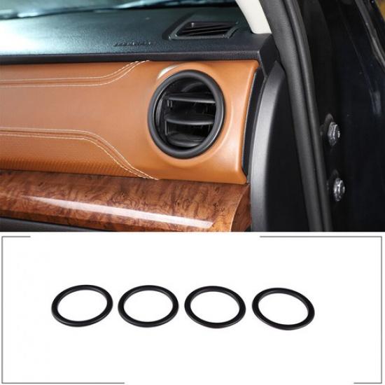 Matte Black ABS Interior Air Vent Outlet Ring Cover For Toyota Tundra 2014-