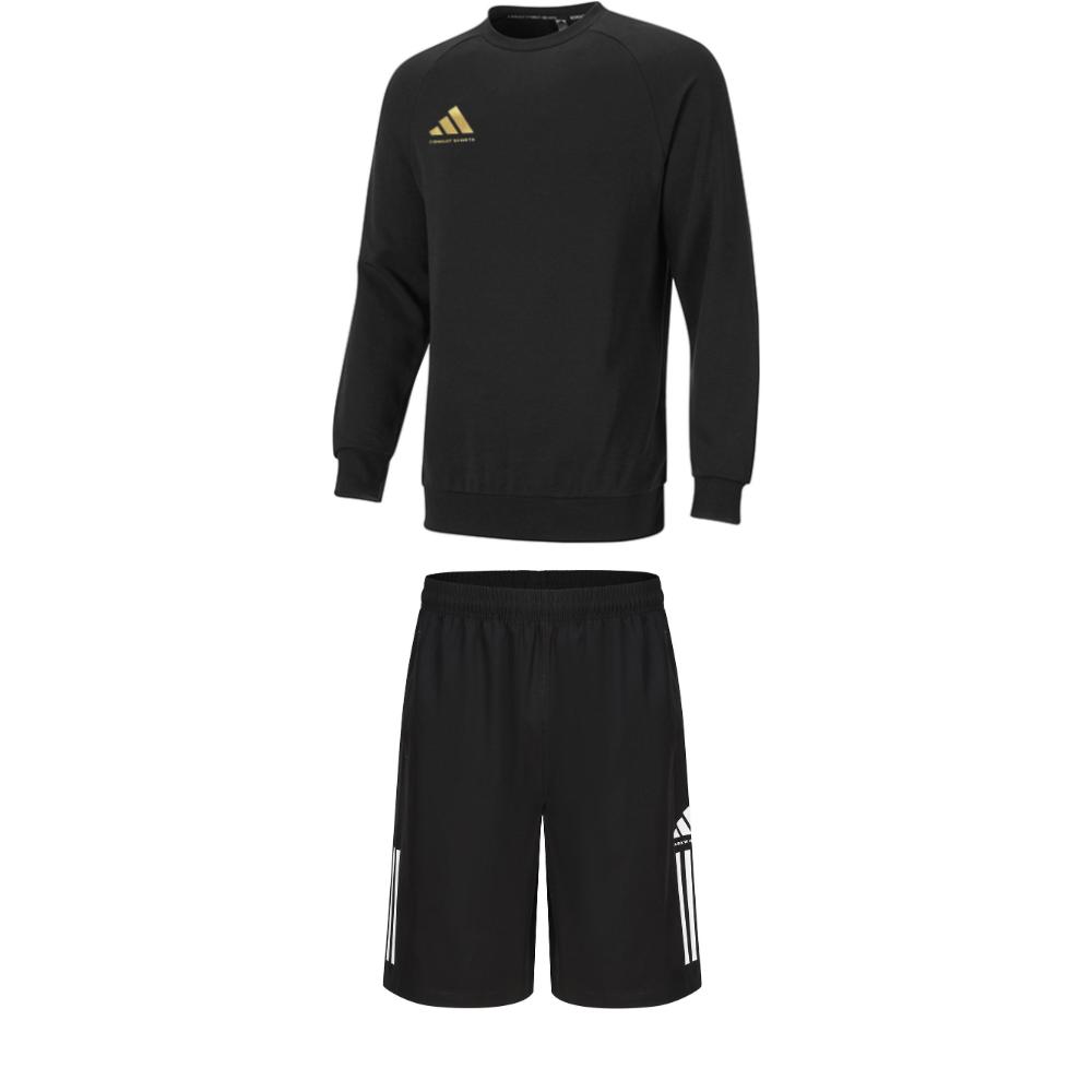 

Adidas Round Neck Pullover Comfortable Long Sleeve Sweatshirt Fashion Tie Simple Shorts Casual Sports Suit Men Sportswear ACLLSPS3CS-BG+S21ATMSH1T-BW 3XL
