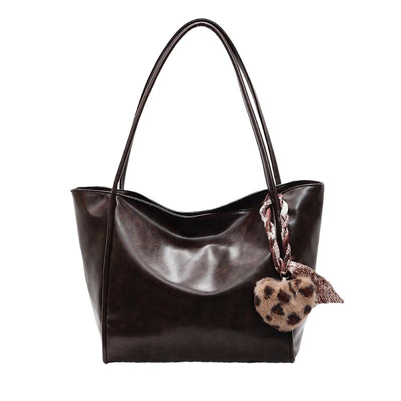 Large-capacity Bag Women's Autumn and Winter Versatile New Simple Casual Shoulder Bag Popular Commuter Tote Bag