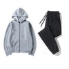 Autumn and Winter Zipper Shirt Hooded Sweater Sweatpants Set Sportswear, Solid Color Couple Hoodie, Sweater Set