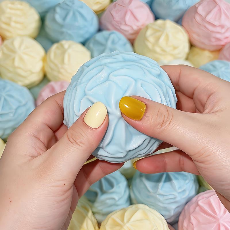 Crema Creativa Squishy Juguetes Fidget Caseros Suaves Crujientes Sonido Apretar Pelota Anti-Estrés Juguetes ASMR Adulto Sensorial Juguete de Alivio del Estrés