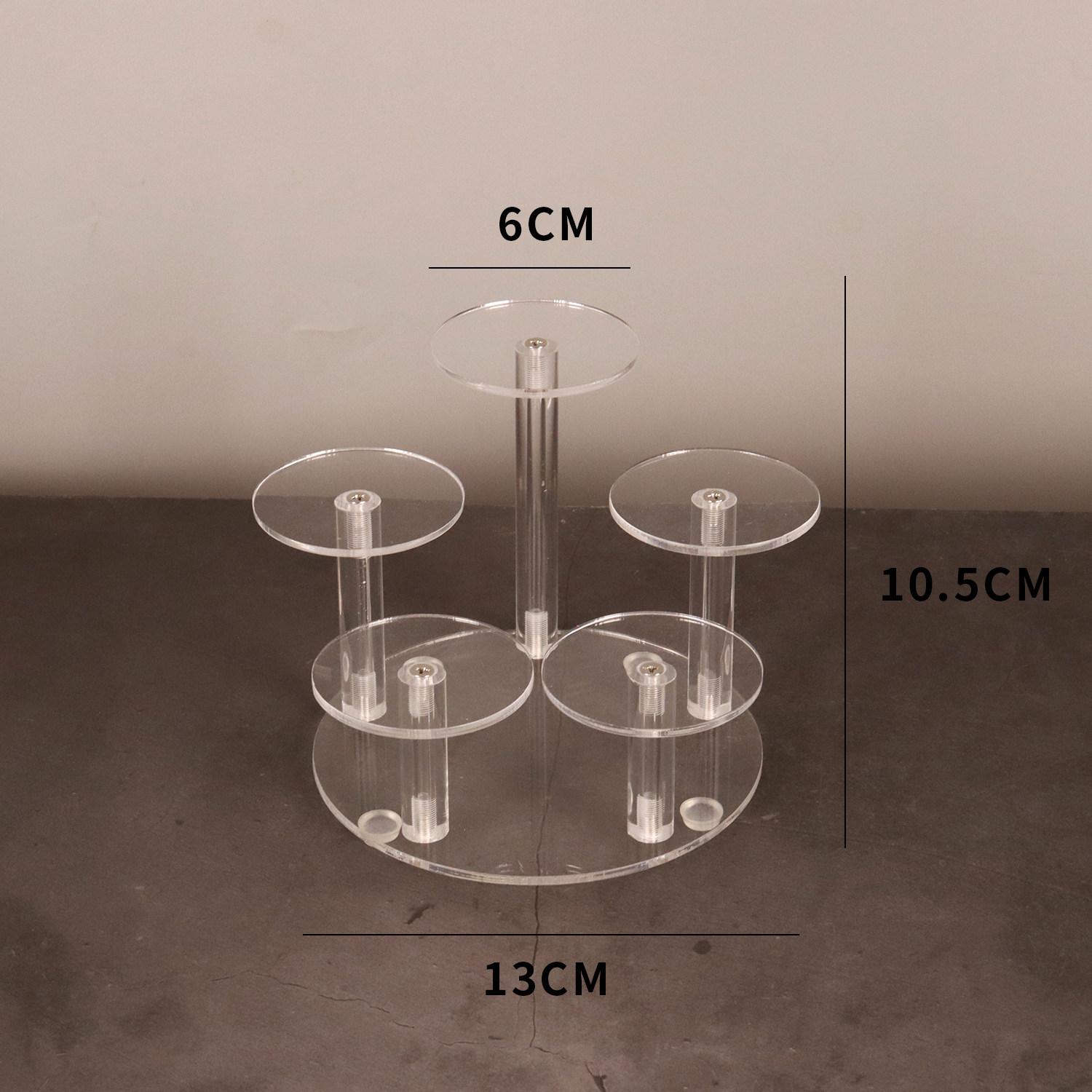 

Acrylic Trapezoidal Display Stands Cosmetics Storage Rack Handmade Jewelry Decoration Table Ice Cream Cone High and Low Racks