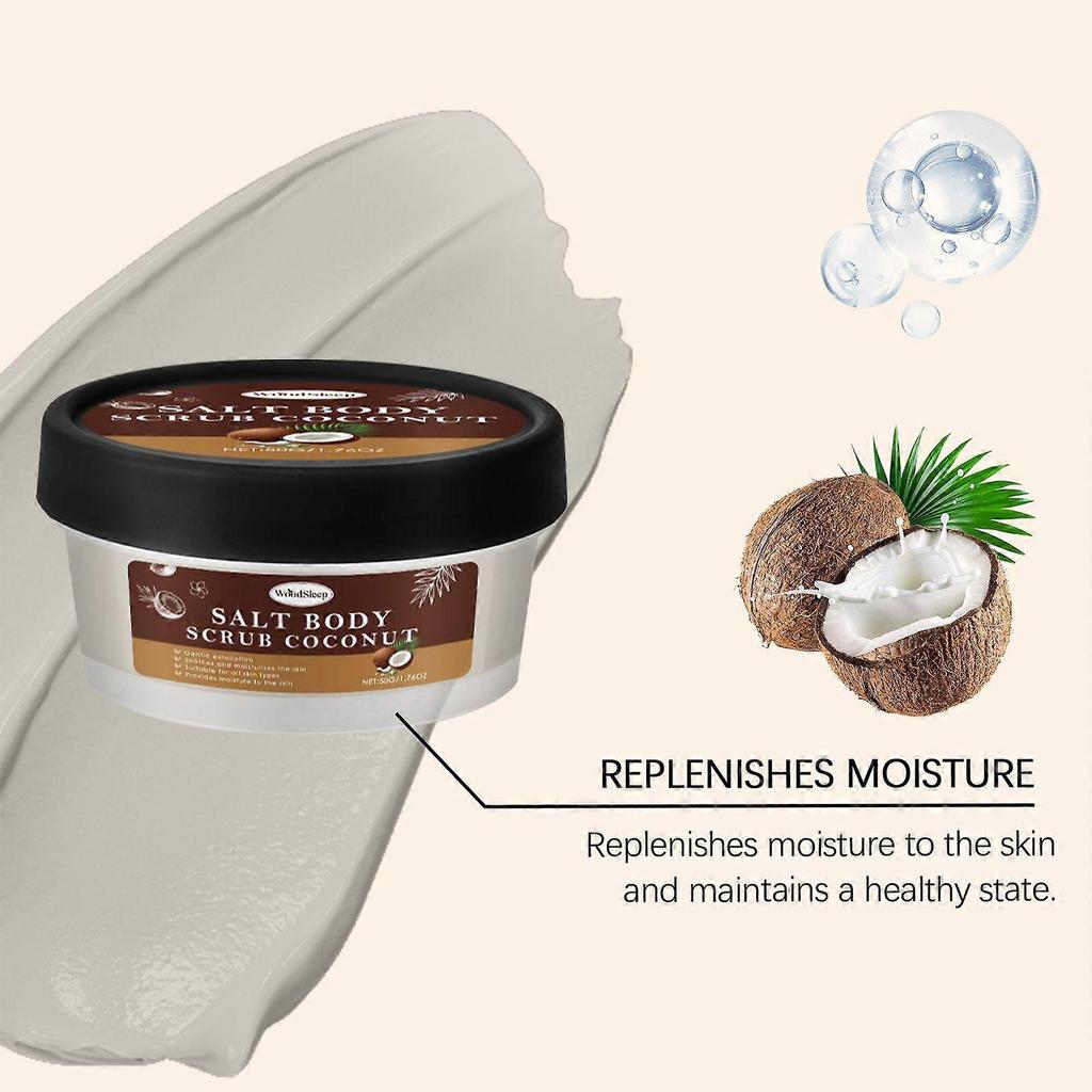 Coconut Body Scrub Softening, Firming, Moisturizing, Moisturizing, Sea Salt Cleansing and Exfoliating