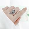 Adjustable Open Ring With Hollow Fox Design Minimalist Vintage Plated Unisex Statement