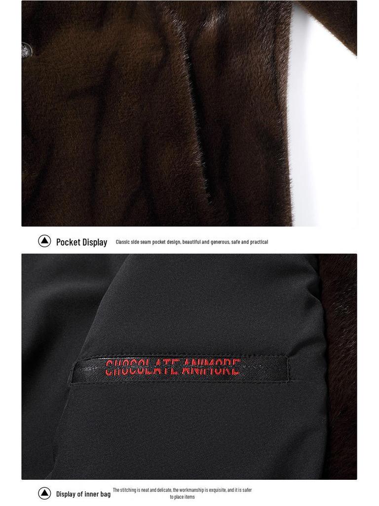 Golden Sable Velvet Men's Winter 2025 Loose Single-Breasted Wool Coat Jacket