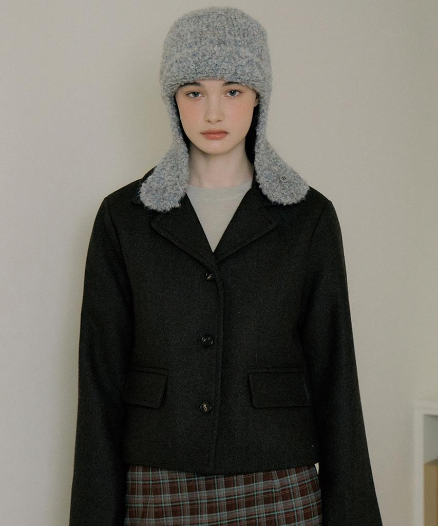 REORG Soft Earflap Hat Mint Gray