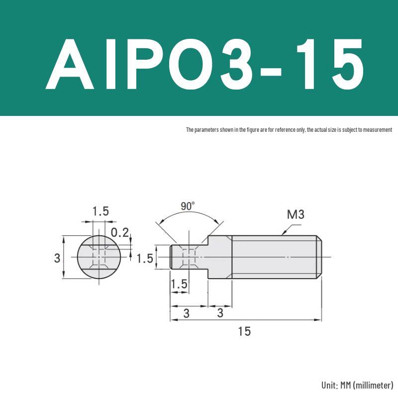 Tension Spring Support Screw with Two-Flat Limit Bolt, AIPO/SAIPO3/4 Spring Round Hole Type