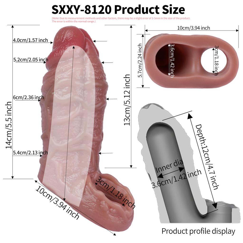 SXXY 5 Stil Manșon Penis Gol Silicon Condom Reutilizabil Masculin pentru Bărbați Întârziere Ejaculare Jucărie Sex Adultă pentru Joc de Cuplu