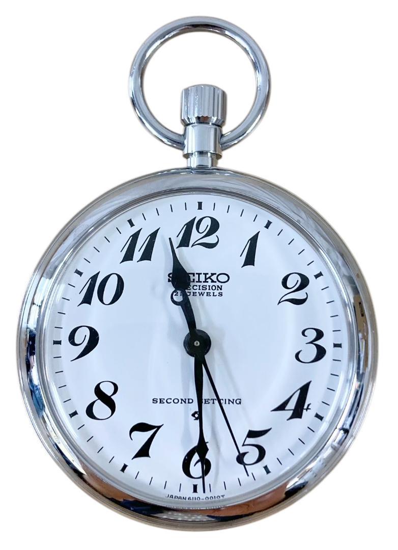 

[USED] Working SEIKO PRECISION SECOND SETTING pocket watch