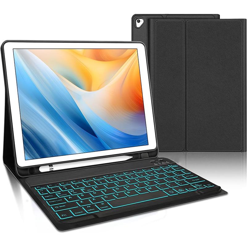 iPad Pro 9.7-inch Backlit Bluetooth Keyboard Case with Pen Slot - Air 2 Compatible