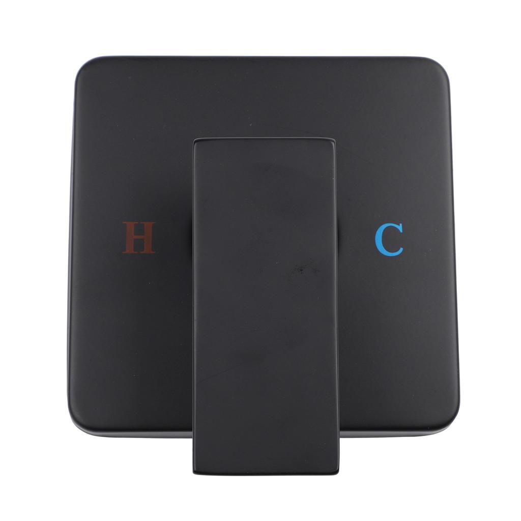 Modern Black Wall Mounted Hot and Cold Water Mixing Valve for Bathroom
