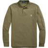 Polo Logo Embroidered Print Slim Fit Long Sleeve Polo Shirt Men Tops Green MNPOKNI16821661-310