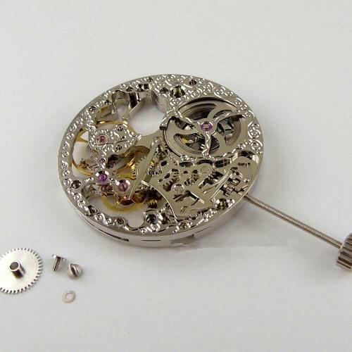 17 Jewels 3-Hand Mechanical Skeleton Hand-Wound Wristwatch Movement ETA 6498