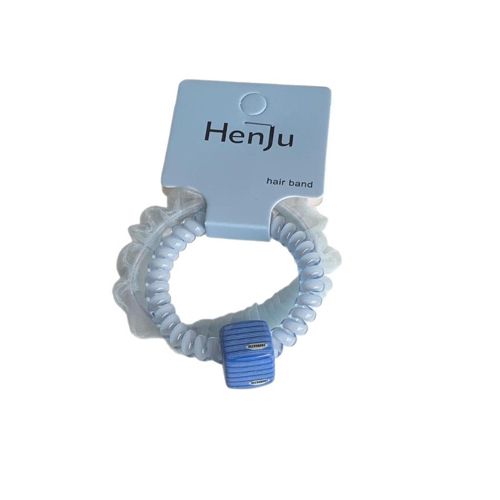 Korean High Elasticity Seamless Telephone Cord Hair Tie – Durable Hair Accessory for Influencers