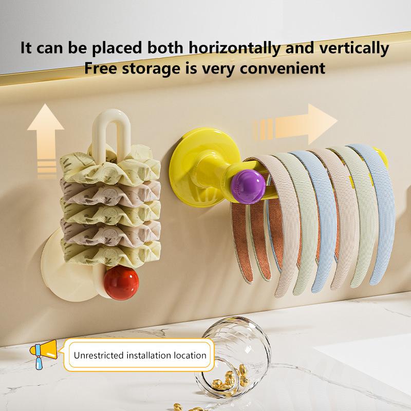 Hair Hoop Storage Rack Wall Mounted Jewelry Organizer Hair Tie Hair Clip Hairband Display Hair Accessories Rack Non Punching