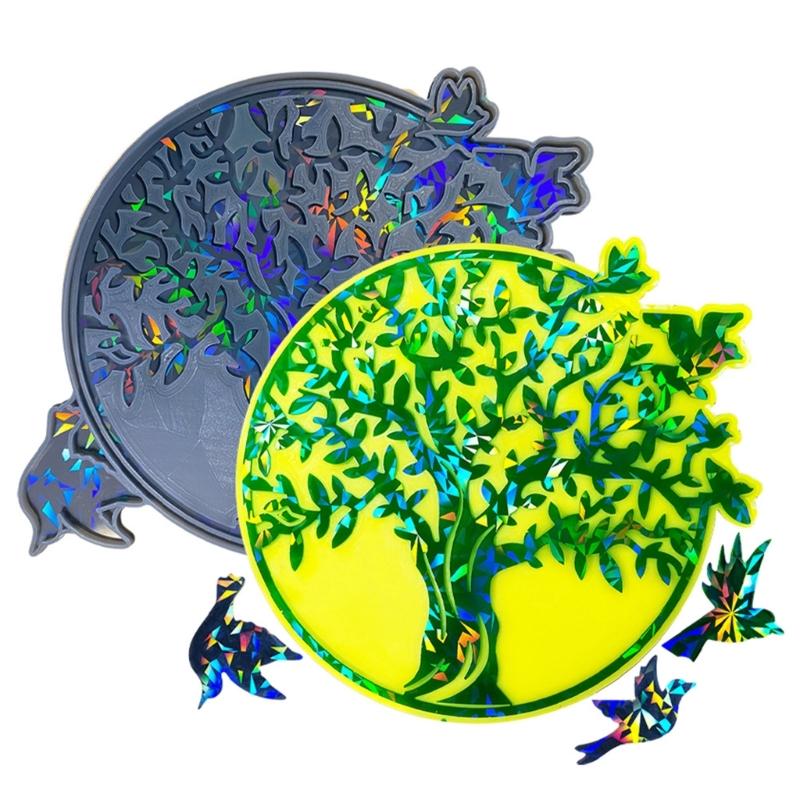 Holographic  Ornament Silicone Mold Wall Sticker Mold Resin Casting Pendant Mold Suitable for Diy Crafts