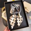 Women S Polka Dot Printed Silk Like Square Scarf For Summer