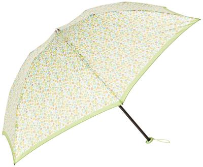 Aiu Small Floral Print Umbrella for 1AI Made In 50cm Ribs Women, 1704007, Green, Japan, (Free Size)