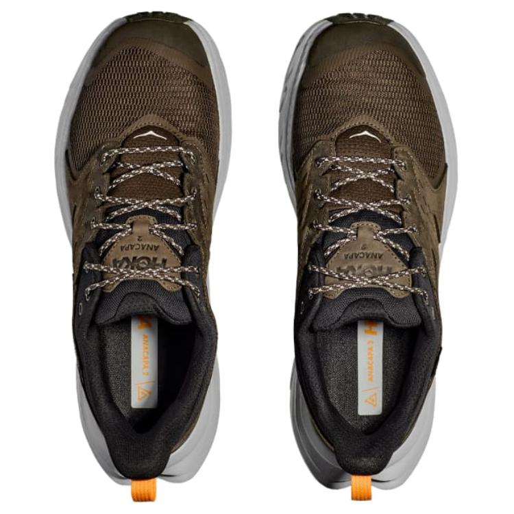 HOKA One One Anacapa 2 Gtx Comfortable Non-Slip Durable Low-Top Hiking Shoes Unisex Hiking Shoes Dark-Brown 1141632F-DDS