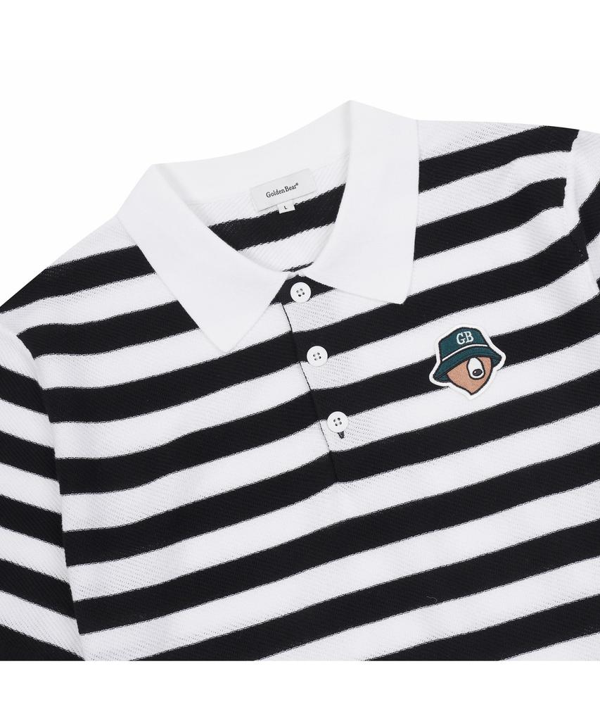 Goldeunbeeo (M) Striped Collar Sweater G4Wam26301Bkx