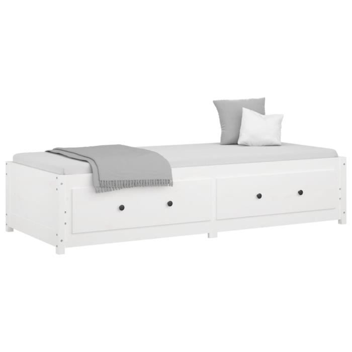 VidaXL Daybed White 75x190 Cm Small Single Solid Pine Wood821600