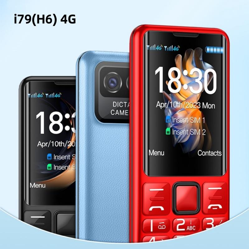 i79(H6) 4G Mini Mobile Phone LTE Button Phone 2.4inches TFT 1500mAh Alarm Music Player Flashlight Dual SIM Feature CellPhone