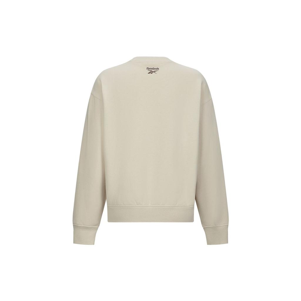 Reebok Bequemes Modisches Vielseitiges Pullover Langarm-Sweatshirt Damen-Sweatshirt Beige 24FRM304WGM1