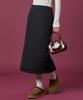 Collet Thick Padded Warm Quilted Plain Long Skirt [Black]