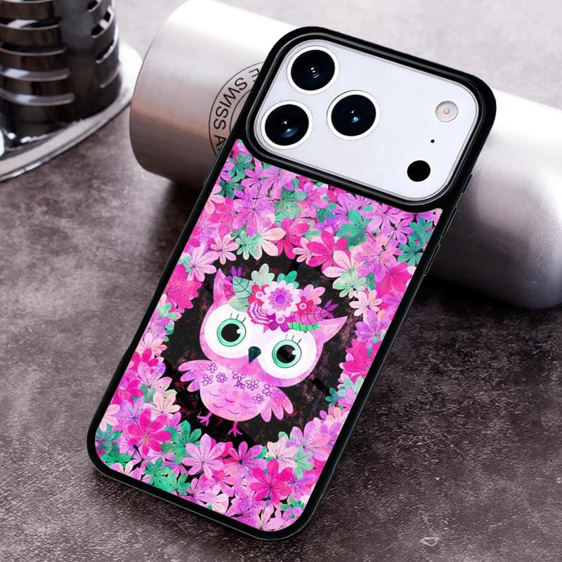 Cute Owl Cartoon Phone Case For iPhone 17 16 15 14 13 12 11 Pro Max Plus 17Air Soft Silicone Cover