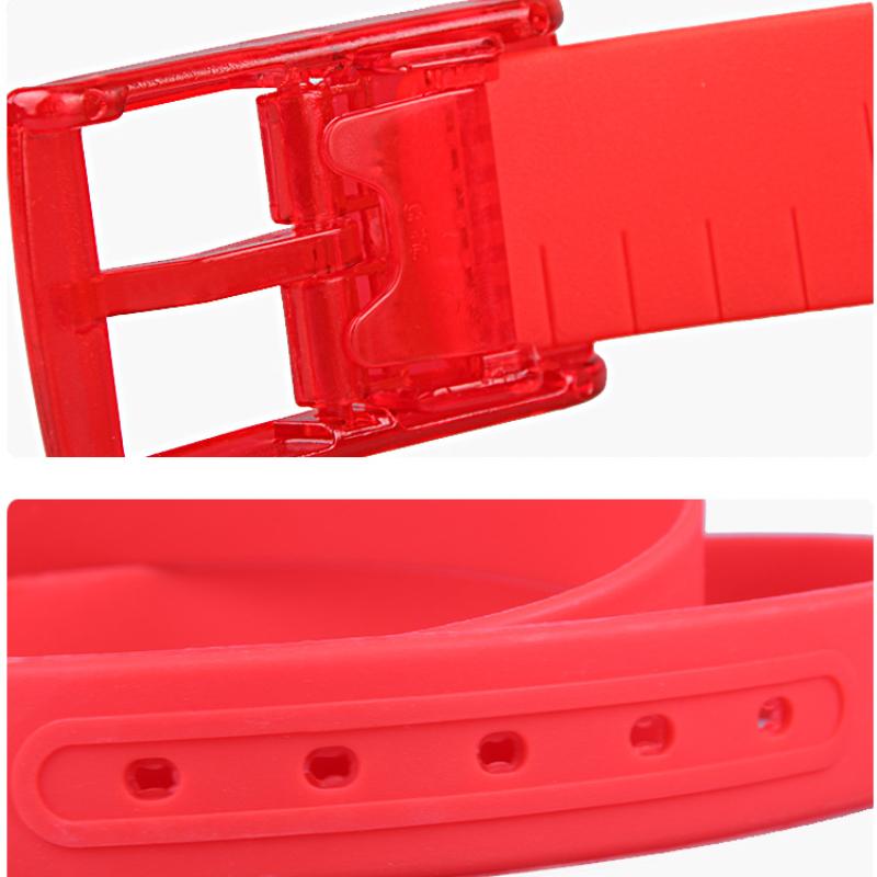 3.5x116cm No Metal Plastic Buckle Belt for Women Candy Color Unisex Silicone Belts Male/Female Jeans Leather Strap Accessories