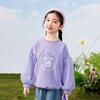 Girls' Mesh Sleeve Sweatshirt with Sweet Print