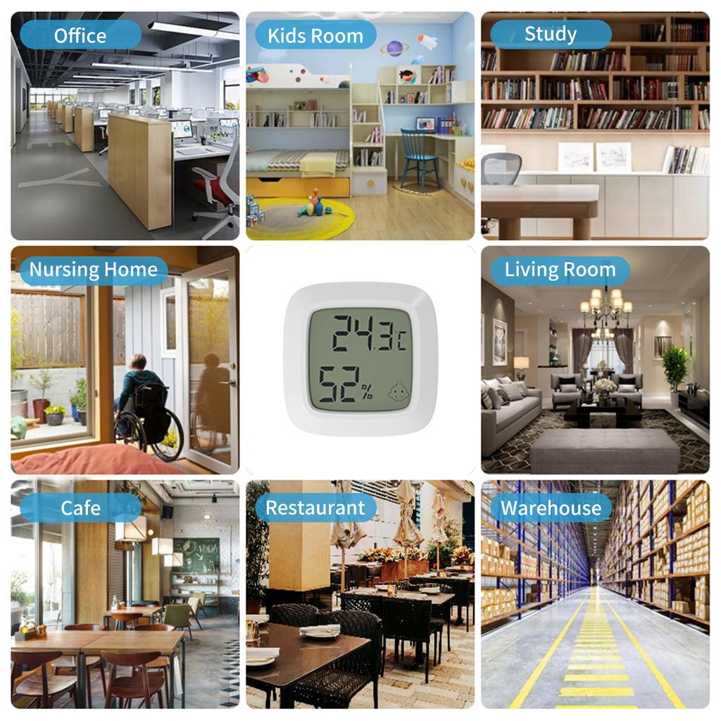 Indoor Hygrometer Thermometer Accurate Mini Humidity Monitor Desk Wall Magnetic Easy Install