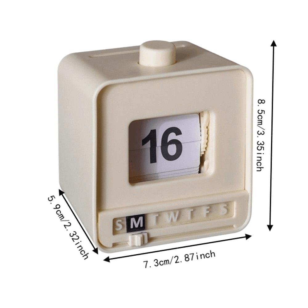 Push Flip Mechanism Perpetual Calendar Manual Date Display Mechanical Calendar Home Decor