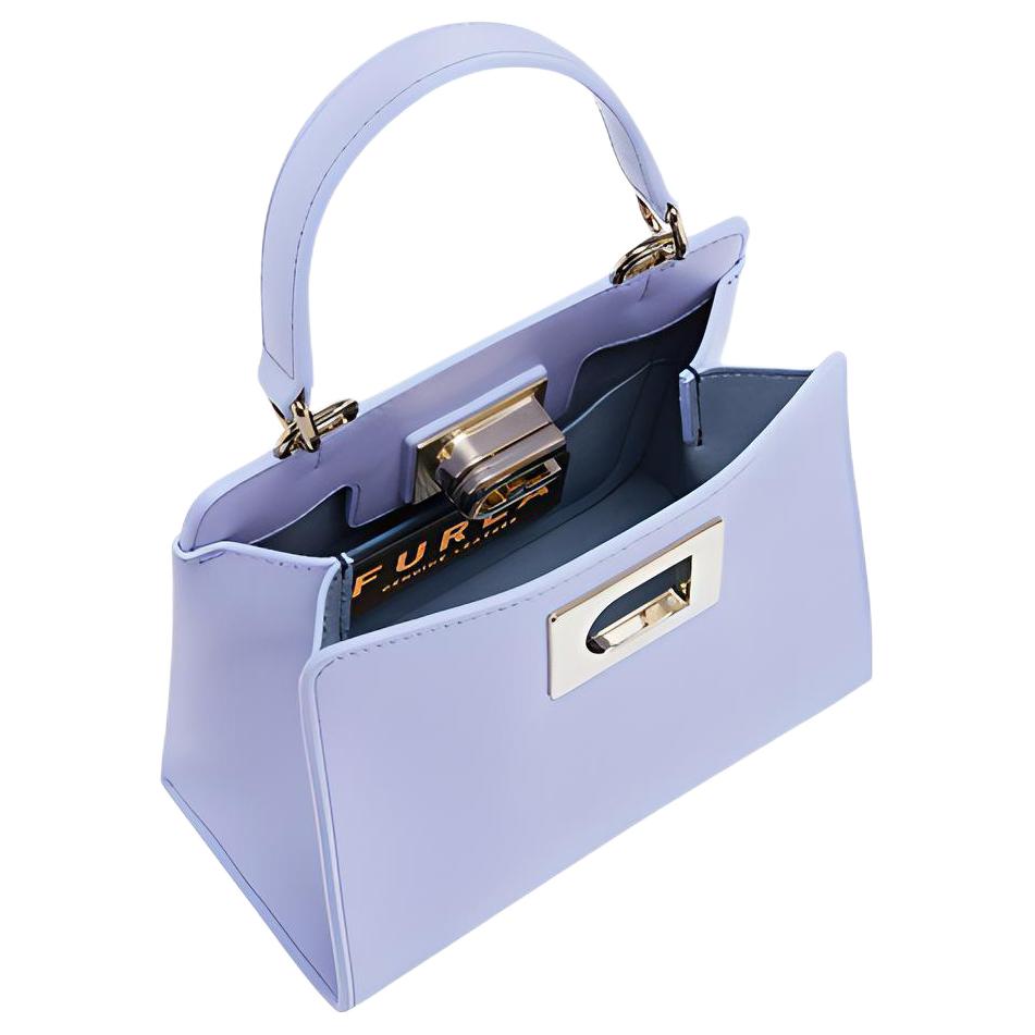New Furla 1927 Collection Leather Tote Bag, Shopping Bag, Shoulder Bag, Crossbody Bag, Handbag Mini Women's Light Purple WB00677-ARE000-LLA00