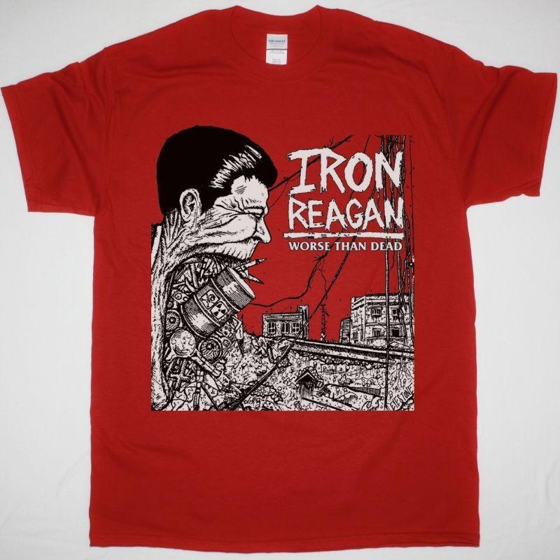 Iron Reagan Worse Than Dead Red T-Shirt Thrash Punk Tee S разноцветный