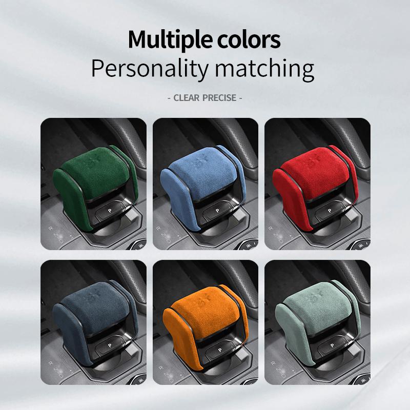 For Jetour T2 Traveler 2023 2024 Leather Car Gear Shift Knob Cover Suede Cap Protective Mat Interior Accessories