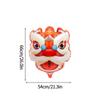 Chinese Lion Fan Home Decoration 2025 New Year Fan Flower Pendant Paper Craft Lion Background Wall Decor Housewarming Decoration