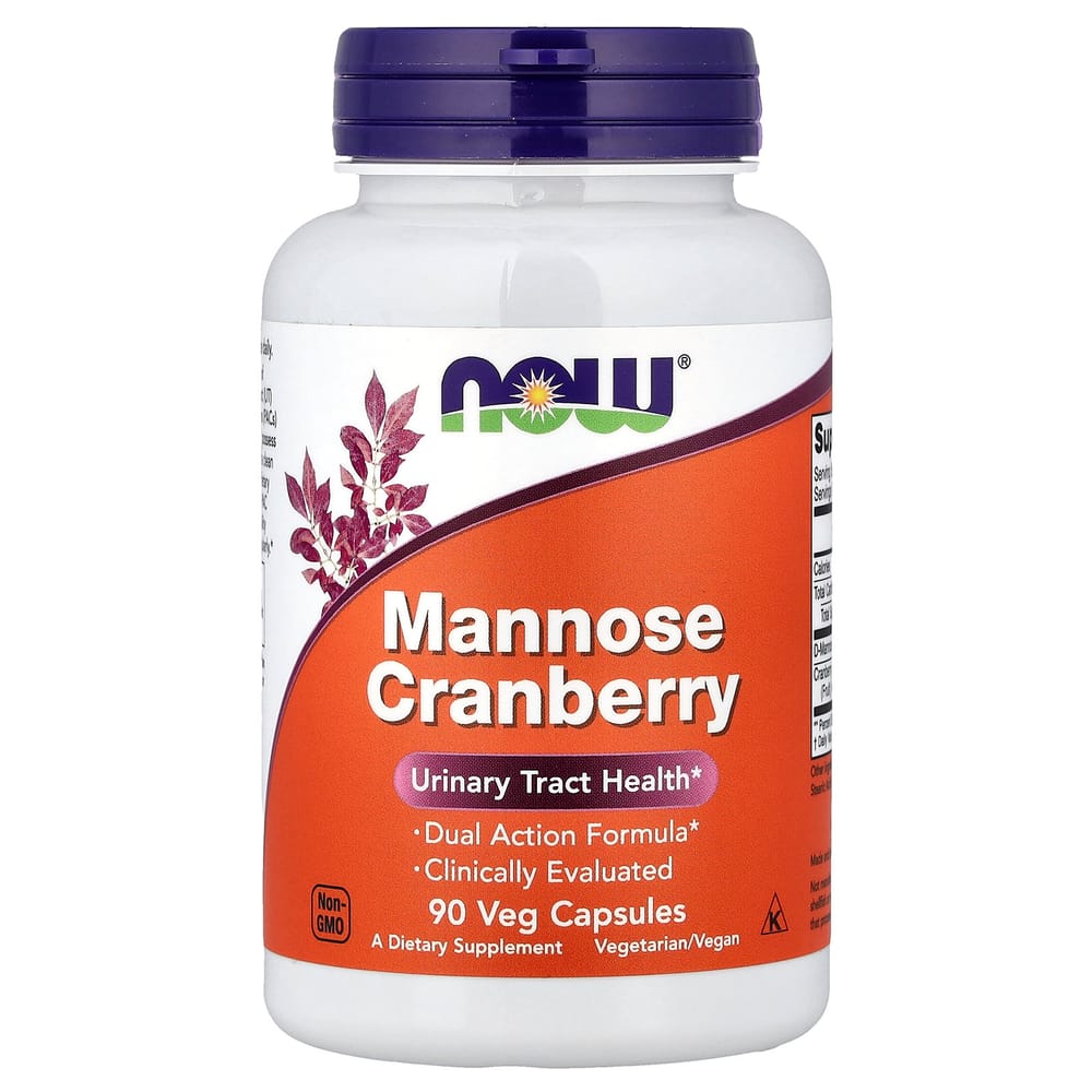 Now Foods D-Mannose & Cranberry Veg Capsules, 90 Counts