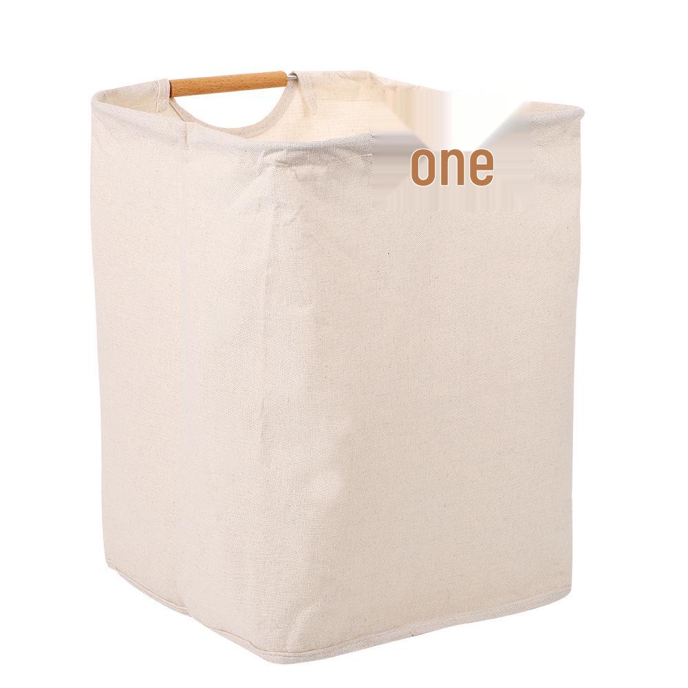 Cesto de Roupa Dobrável de Algodão Linho para Quarto/Banheiro