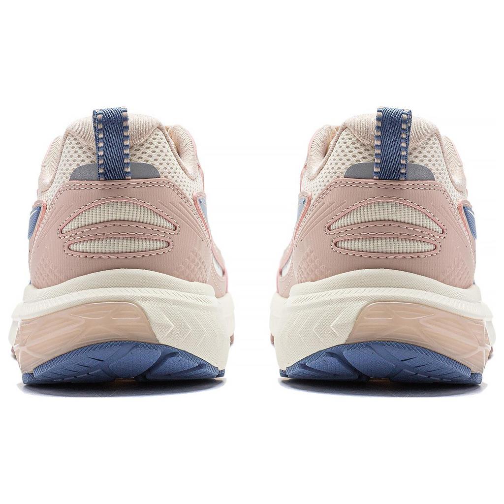 New LiNing Feather V2 Cushioned Slip Resistant Abrasion Resistant Low Top Running Shoes Women's Tea Orange Pink ARXT022-6