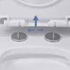 White PP Toilet Seat with SmoothClose Hinges Easy to Install QuickDetach Design for