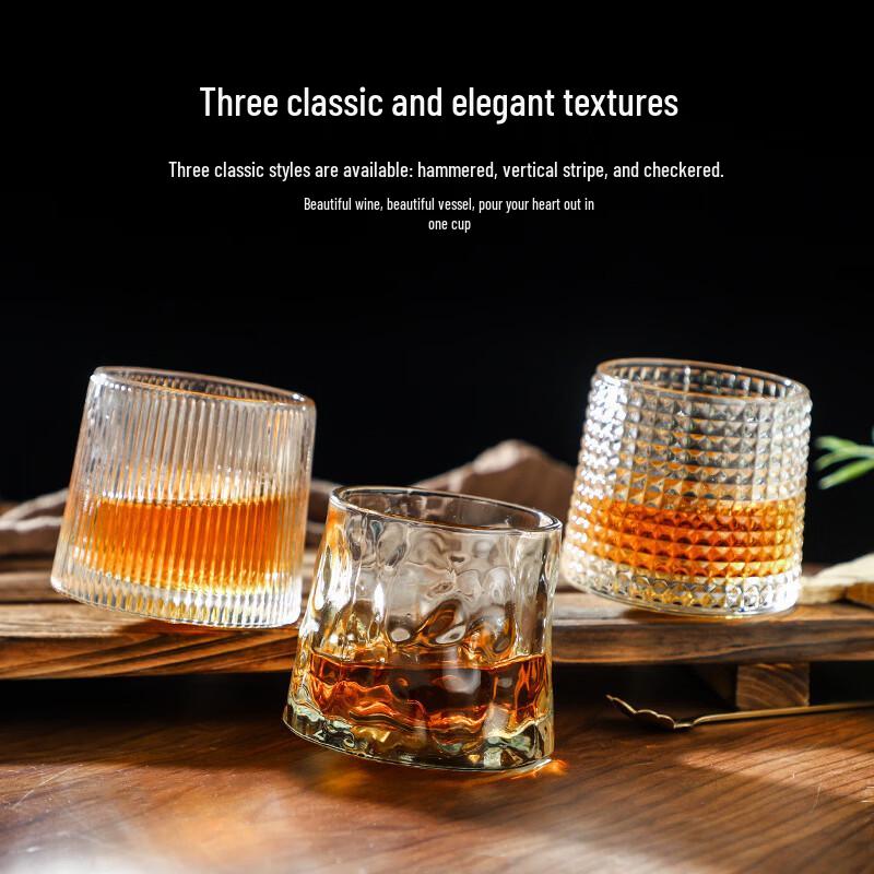 OLOEY Rotating Tumbler Wine Glass Set