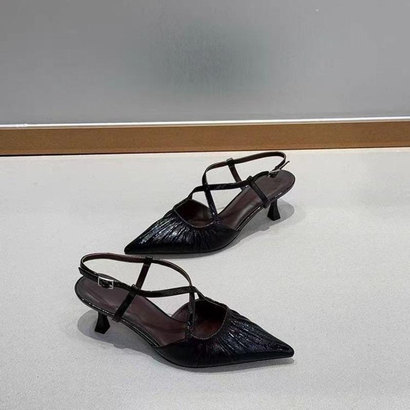 Fashion 2025 Hot Sale Slingbacks Women's High Heels Classics Pointed Toe Thin Heels Buckle Strap Pumps for Fashion Daily Office & Dress