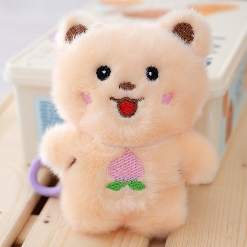 Plush Bear Keychain With Cute Print For Bag Decor And Gift For All Ages