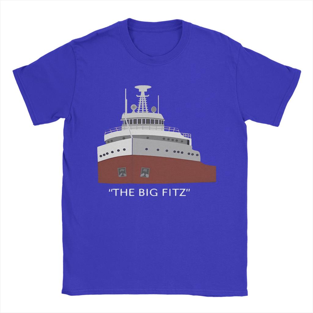 Herren T-Shirt Edmund Fitzgerald Neuheit Reines Baumwoll-T-Shirt Kurzarm Großes Schiff T-Shirts Rundhals Oberteile Erwachsene