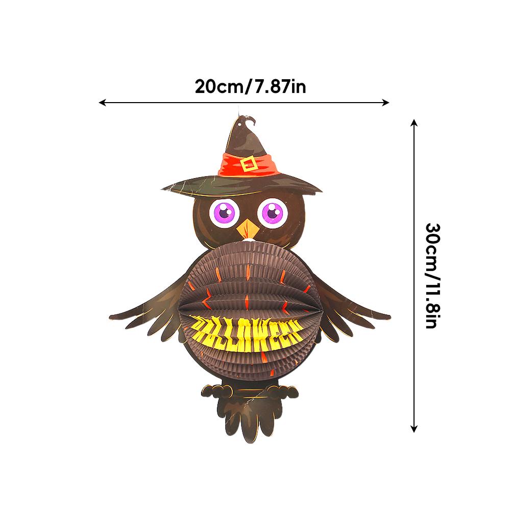 Halloween Hängedeko Geist Hexe Spinne Kürbis Papierlaternen DIY Halloween Hänge-Bastelarbeiten Halloween Veranda Deckenhänger