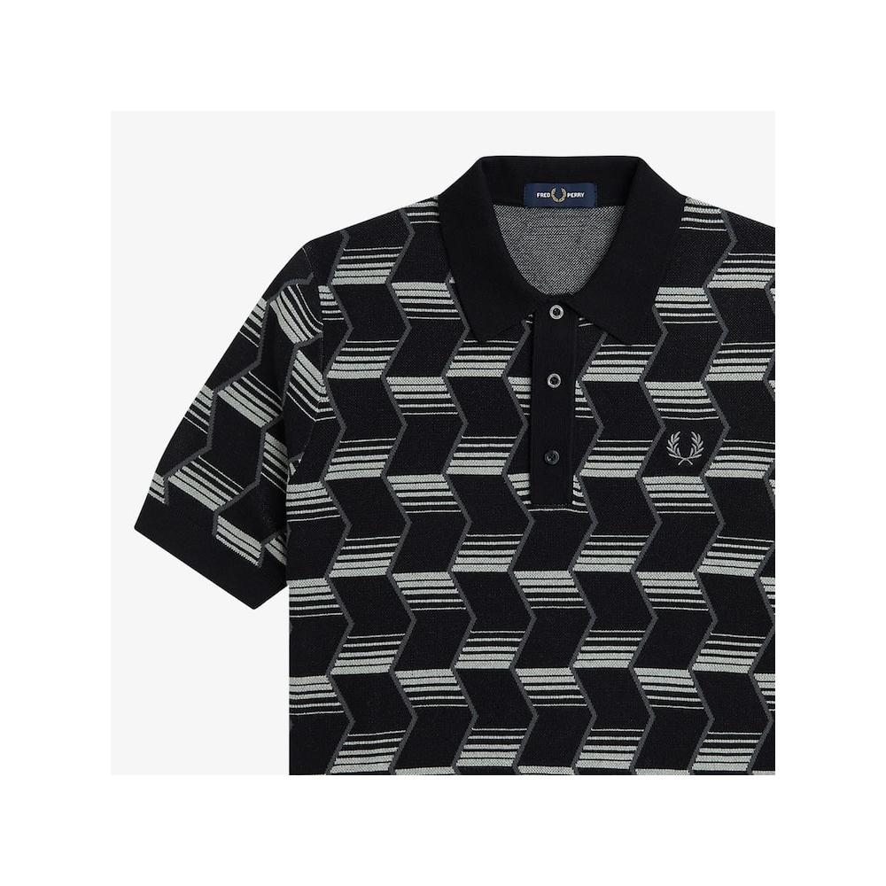 Fred Perry [headquarters Genuine] Fred Perry [sharp] Chevron Stripe Knit Shirt  102  Afpm2315525 102 qzgAfpm2315525 102
