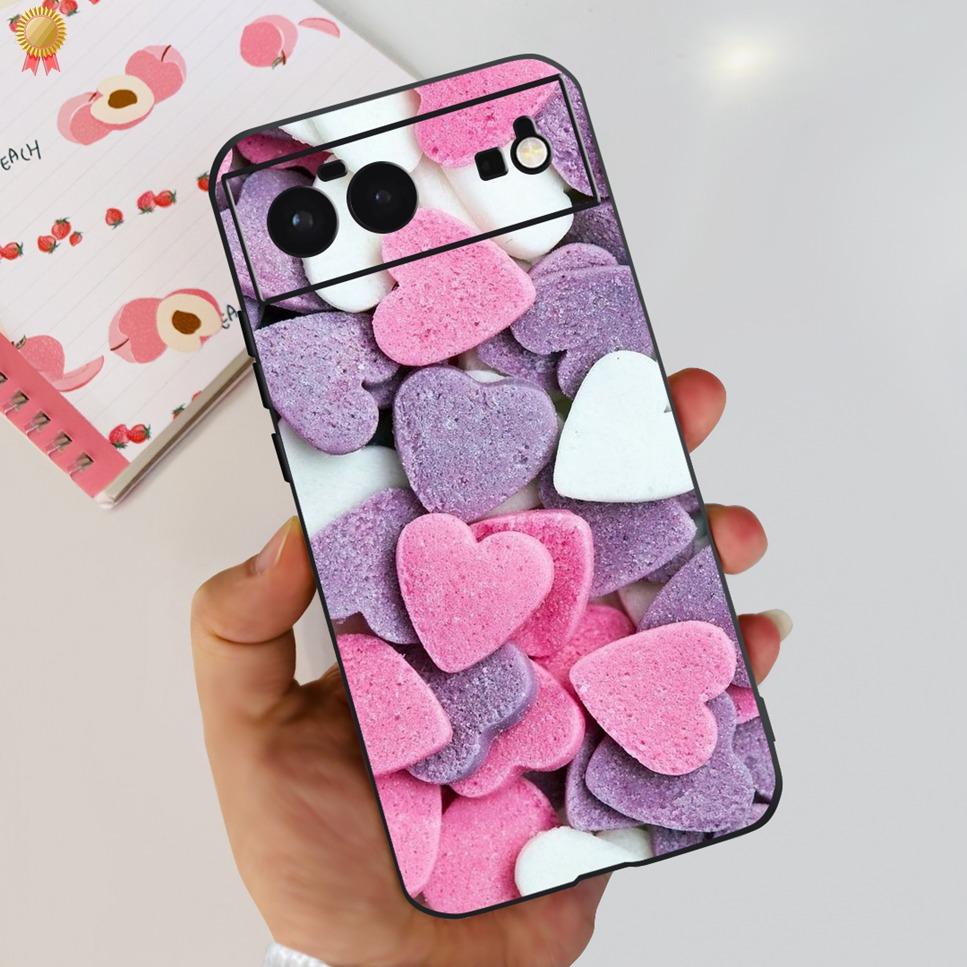 For Google Pixel 6 Case Cute Kawaii Cat Clear Silicone Shockproof Cover Capa For Google 6 Pixel 6 Pixel6 Phone Shell Funda Coque
