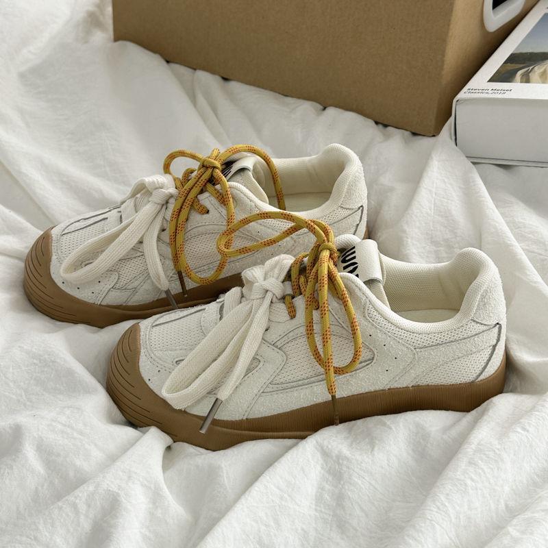 delicate white green fresh women's autumn breathable casual sports shoes commuter board shoes women